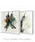 Composição com 2 Quadros Decorativos - Medida 80x80 em Canvas (tela) com Moldura - Artes: Green abstract 04 + 02 - Art Tonial - Quadros Decorativos