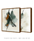 Composição com 2 Quadros Decorativos - Medida 80x80 em Canvas (tela) com Moldura - Artes: Green abstract 04 + 02 - loja online