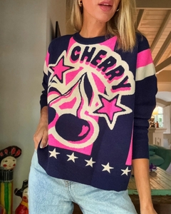 Sweater• CHERRY blue• - LA TIENDA by Me!