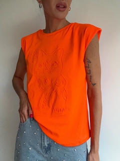 Remera• FORTUNE cat orange• - buy online