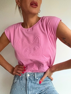 Remera• FORTUNE cat pink• - LA TIENDA by Me!