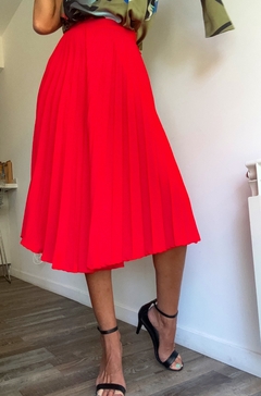 Falda• LONDON red• - LA TIENDA by Me!