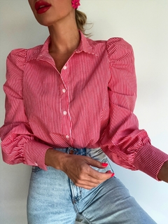 Image of Camisa• OLIVIA red lines•