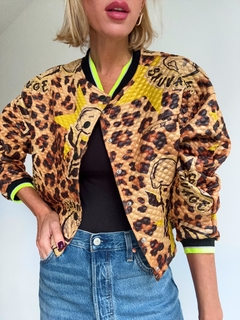 Jacket• REBECCA print gold• - tienda online