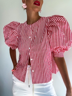 Camisa• JUSTINA red lines• - comprar online