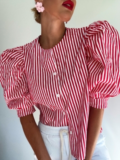 Camisa• JUSTINA red lines•