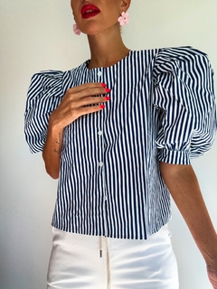 Camisa• JUSTINA blue lines• - comprar online