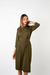 Vestido Pile Midi Lace lycra verde militar - comprar online