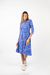 Vestido Pile Midi Lace blue leaves - comprar online