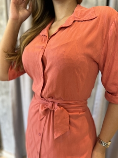 Chemise botões manga 3/4 viscose