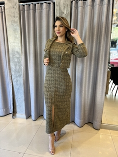 Conjunto 2 peças - Vestido midi com bolero - comprar online