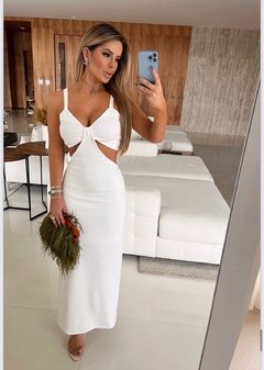 Vestido de crepe carymã branco - comprar online