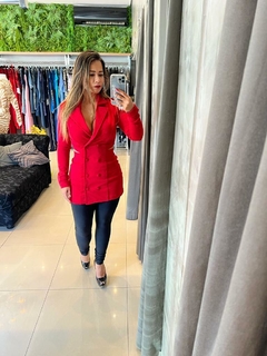 Vestido gorgurinho curto vermelho - comprar online