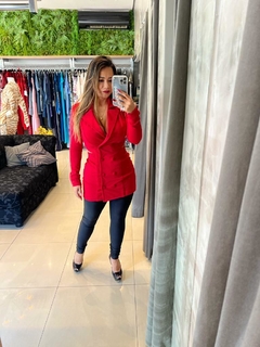 Vestido gorgurinho curto vermelho - loja online