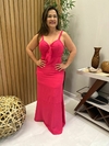 Vestido longo pink alças