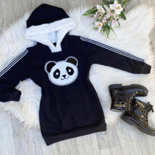 Vestido panda ( em moletom)