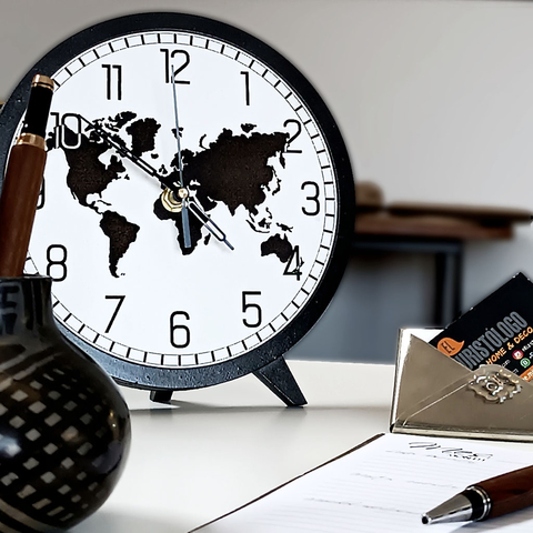 Reloj Escritorio MAPAMUNDI El Turistologo Home Deco