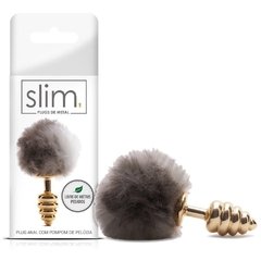 PLUG ANAL POMPOM DE PELÚCIA SLIM (264)