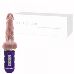 PÊNIS VIBRADOR RECARREGÁVEL SUPER LUXO AILIGHTER VAI E VEM COM 10 PULSAÇÕES (411)