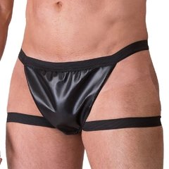 CUECA SENSUAL COURO PRETA (144)