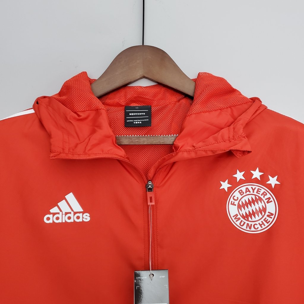 Jaqueta Corta Vento Bayern de Munique 2022/2023 Vermelho Adidas