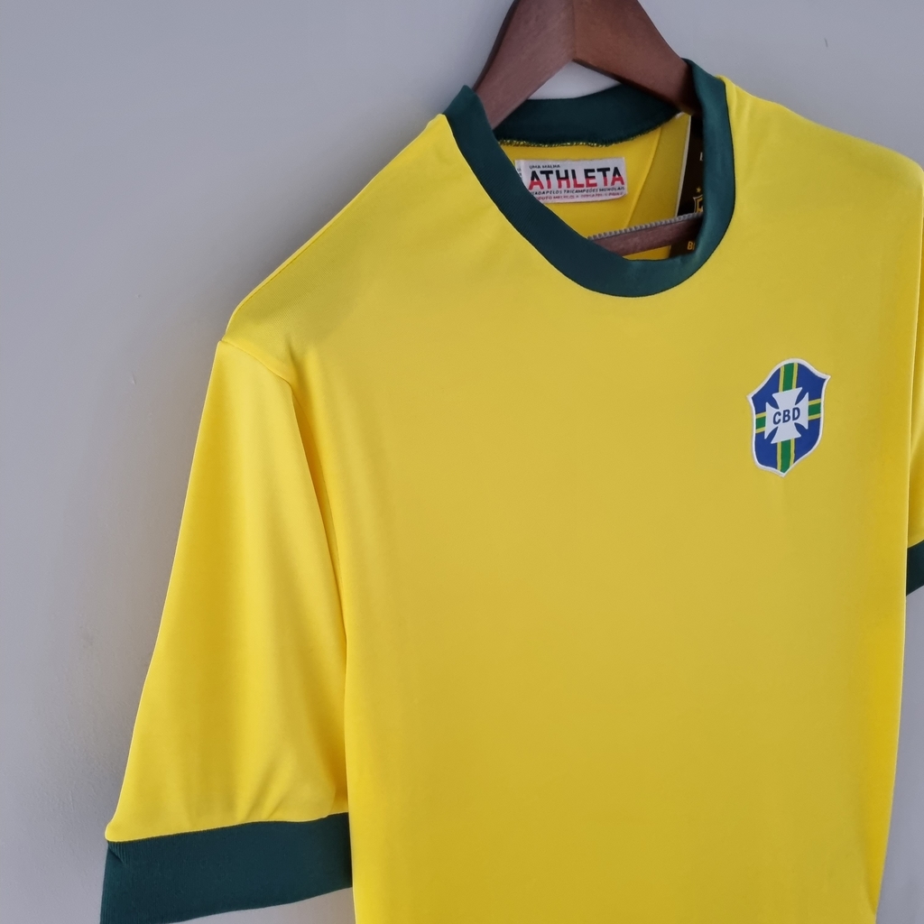 Camisa Brasil I 1970 Retrô Athleta Masculina