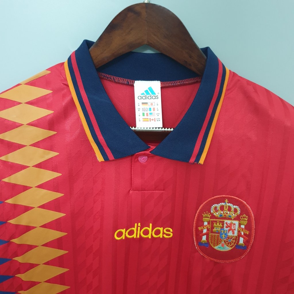 Camisa da Espanha Copa do Mundo 1994 Adidas » Mantos do Futebol