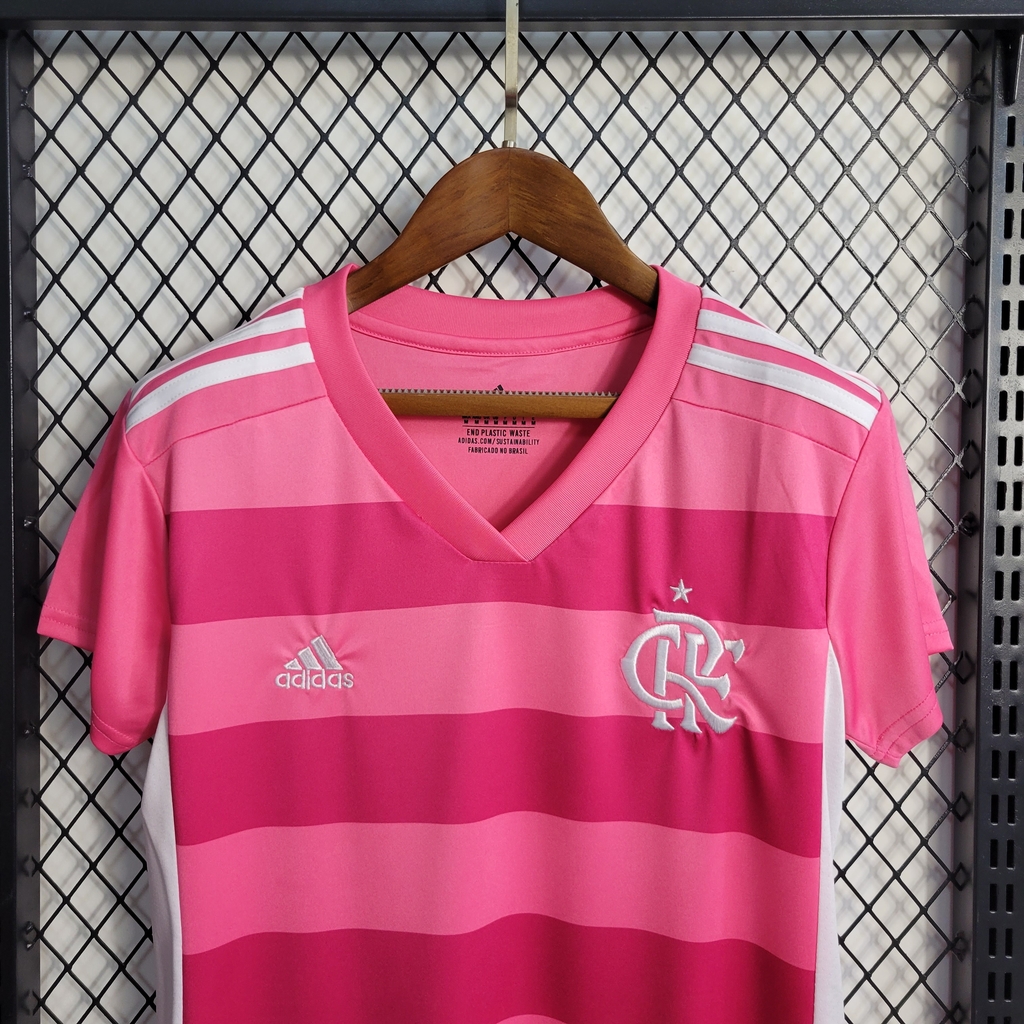 Camisa Flamengo 2022/2023 Outubro Rosa Torcedor Adidas Feminina