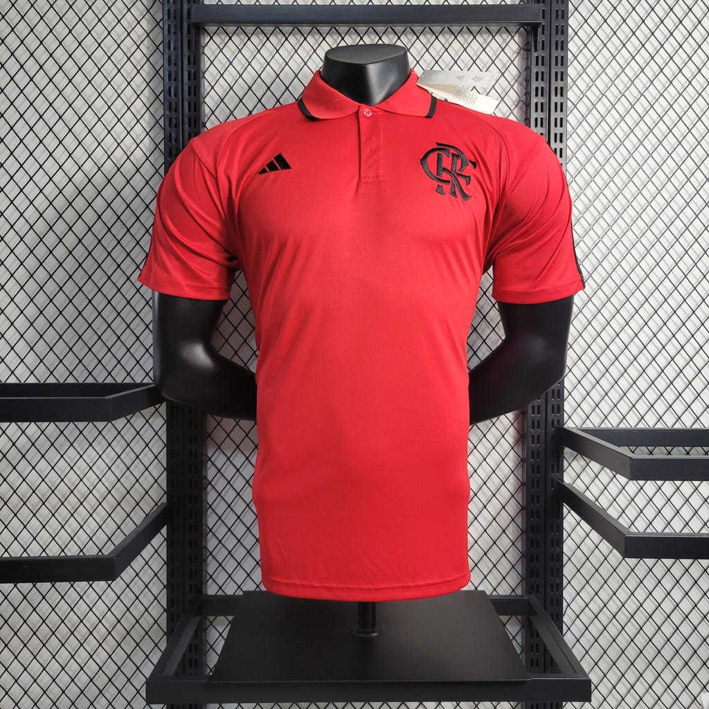 Camisa Polo Flamengo 2023/2024 Vermelha Adidas Masculina