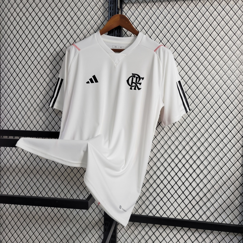 Camisa Treino Flamengo 2023/2024 Branca Torcedor Adidas Masculina