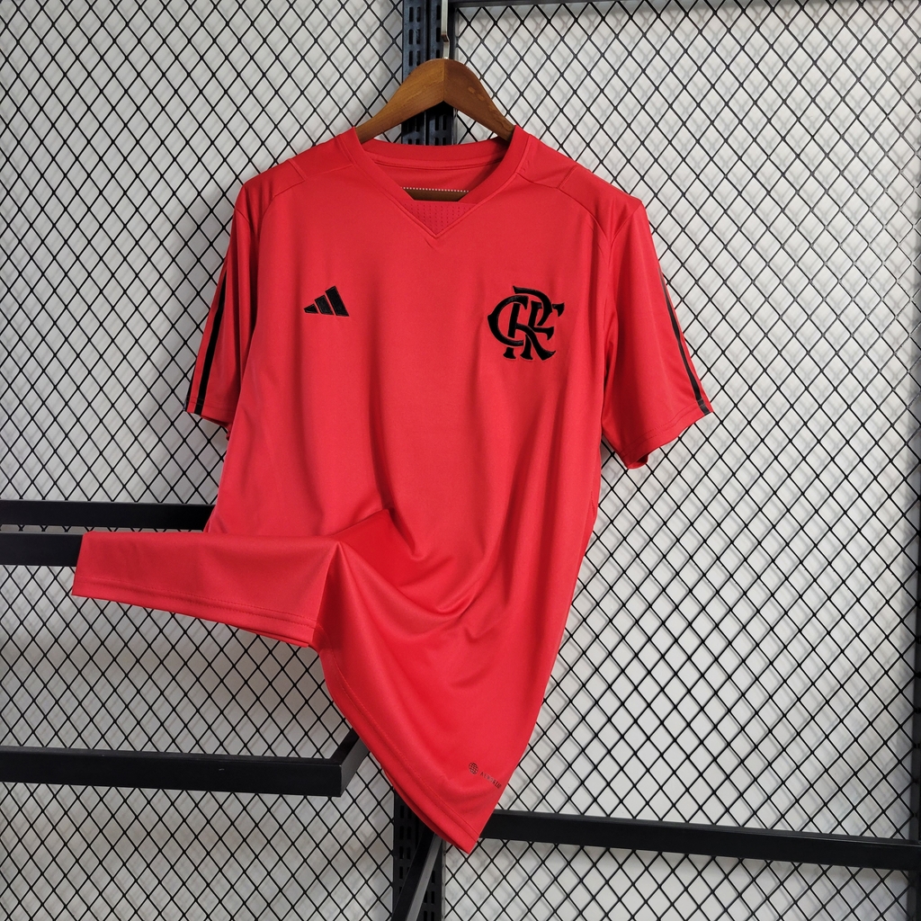 Camisa Flamengo Preta e Vermelha Home 2023/2024 – Versão Torcedor