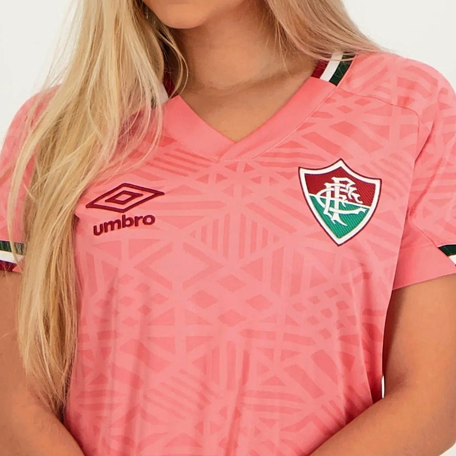 Camisa Fluminense 2022/2023 Outubro Rosa Torcedor Umbro Feminina