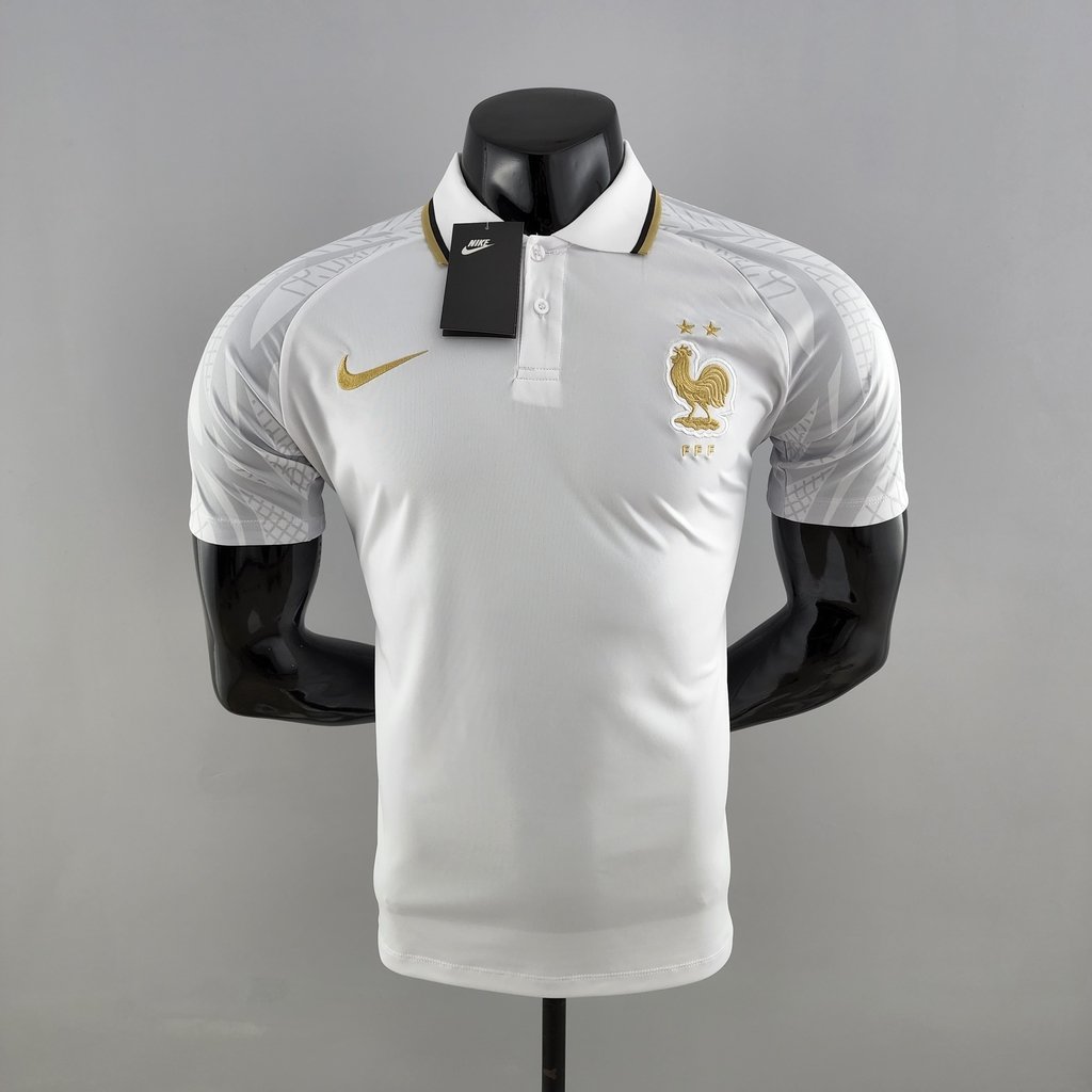 Camisa Polo França 2022/2023 Branco Nike Masculina