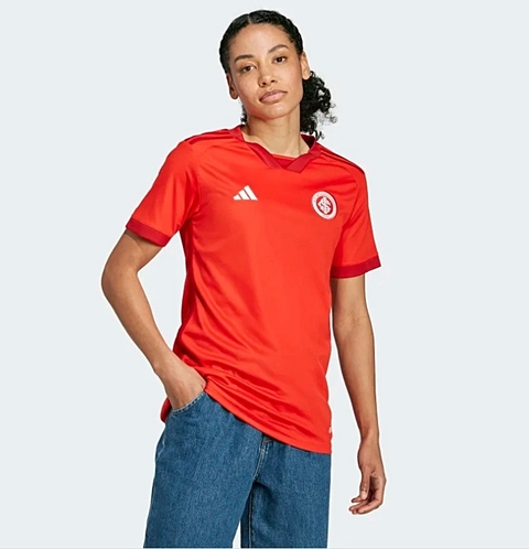 Camisa Internacional Treino 2023/24 Adidas Torcedor Masculina com Patr