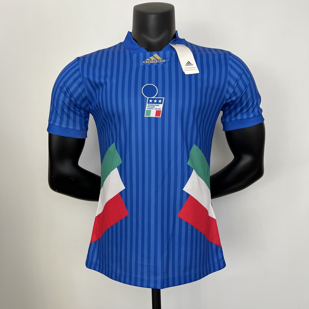 Camisa Pré-Jogo Seleção da Itália 2023 2024 Masculina Player Branc