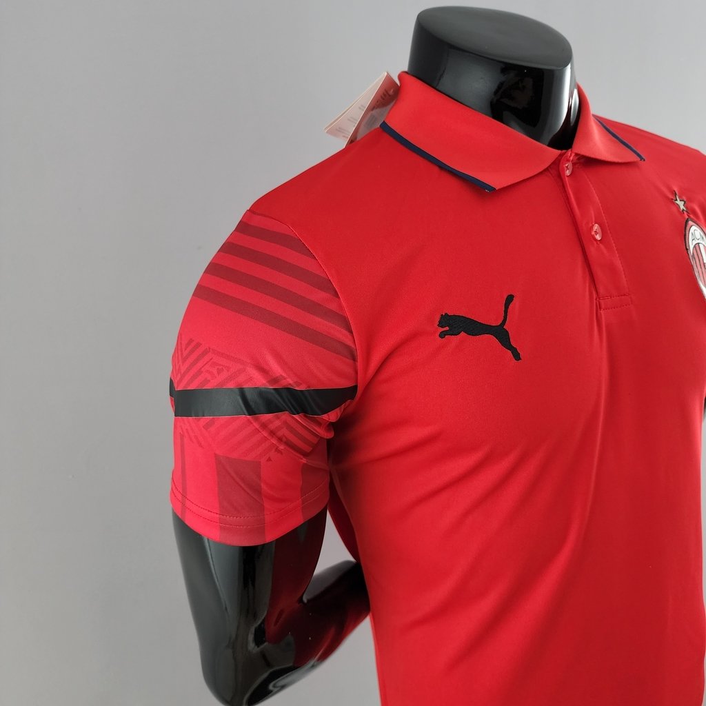 Camisa Polo Milan 2022/2023 Vermelha Puma Masculina