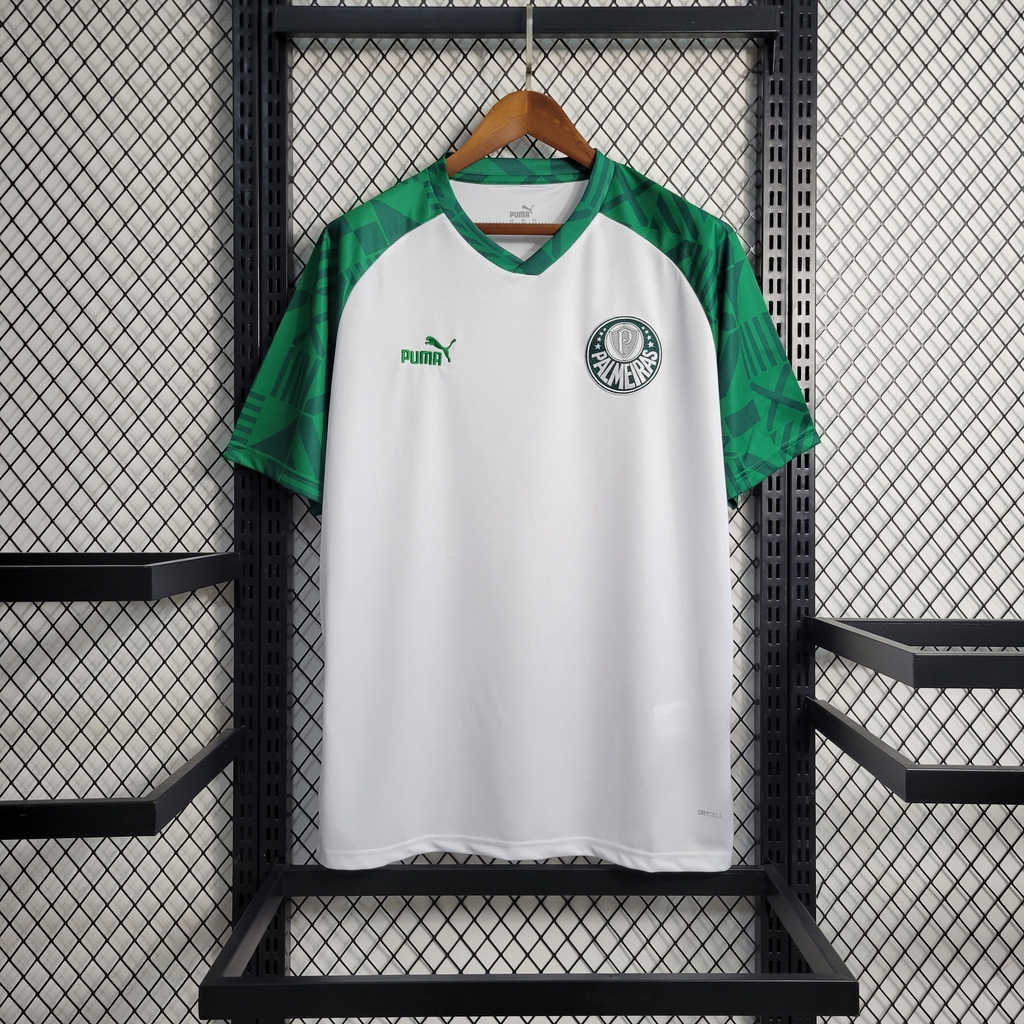 Camisa Pré Jogo Palmeiras 2023/2024 Branca Torcedor Puma Masculina