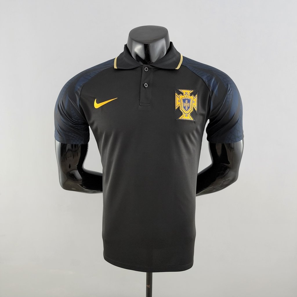 Camisa Polo Portugal 2022/2023 Preta Nike Masculina
