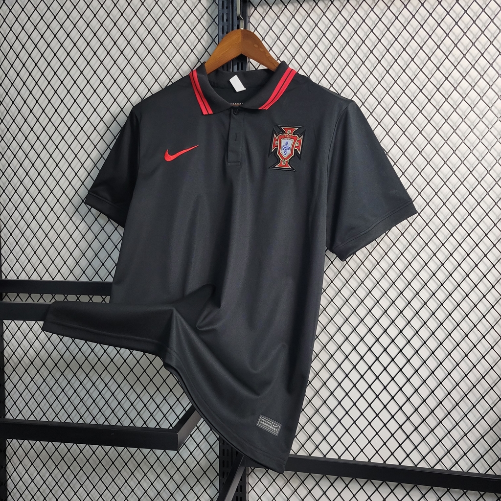 Camisa Polo Portugal 2023/2024 Preta Nike Masculina