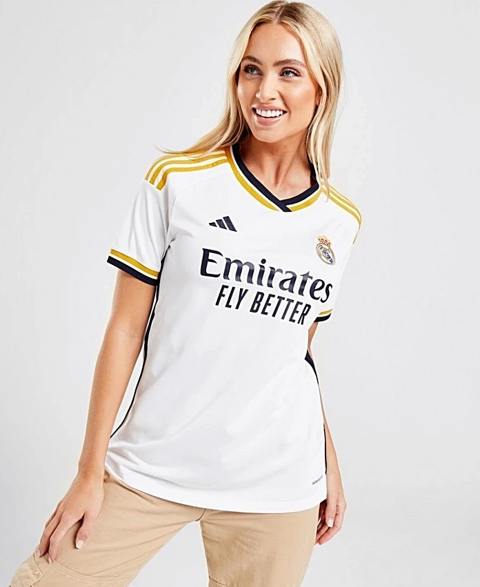 Camisa Real Madrid I 2023/2024 Torcedor Adidas Feminina