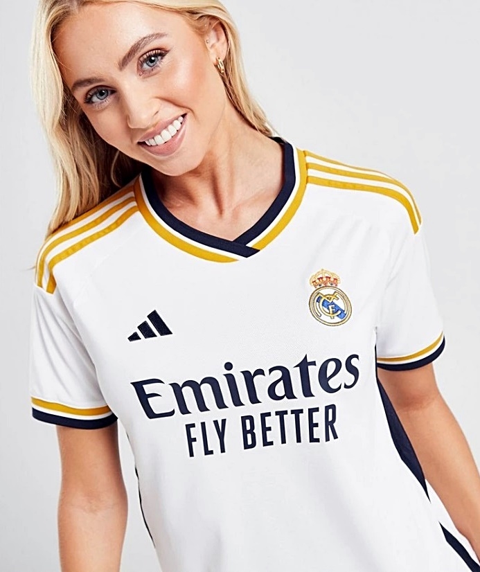 Camisa Real Madrid I 2023/2024 Torcedor Adidas Feminina