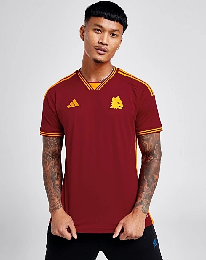 Camisa Roma I 2023/2024 Torcedor Adidas Masculina