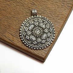 Medalla Mandala Con Símbolo De Om / Plata 925 - comprar online