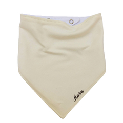 Babero Bandana Algodón Beige con Blanco