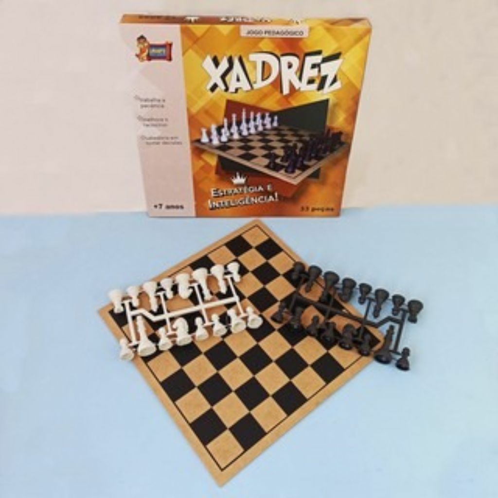 jogo tabuleiro xadrez para iniciantes 32 pecas em Promoção no Magazine Luiza