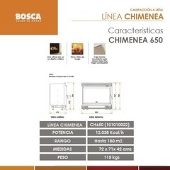 Salamandra Bosca CH650 Empot. Chimenea 17000cal. en internet