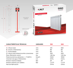 Radiador Kalt 500 - 5 elementos. - comprar online