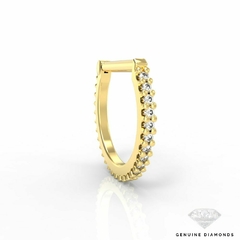 Argola Cravejada Pino Reto Diamond 11mm - comprar online