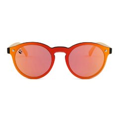 Lentes de Sol Mapache Rojo Fuego Espejados & Patillas de Bambú - UV400 Unisex en internet