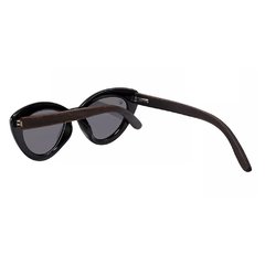 Lentes de Sol Ojo de Gato Ajolote Negro Oscuros & Patillas de Madera - Polarizados UV400 Dama - tienda en línea